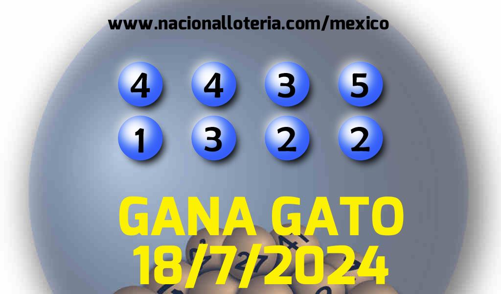 Resultados del Gana Gato del Jueves 18 de Julio de 2024