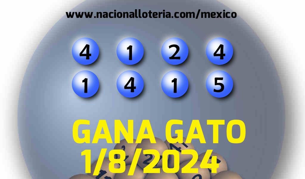Resultados del Gana Gato del Jueves 1 de Agosto de 2024