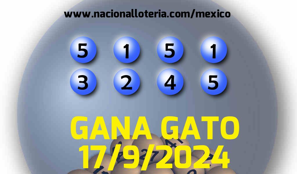 Resultados del Gana Gato del Martes 17 de Septiembre de 2024