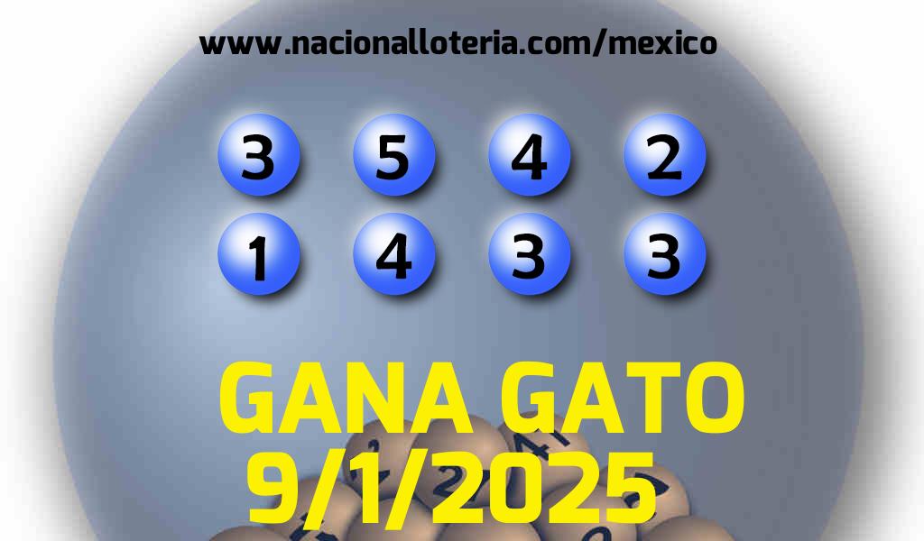Resultados del Gana Gato del Jueves 9 de Enero de 2025