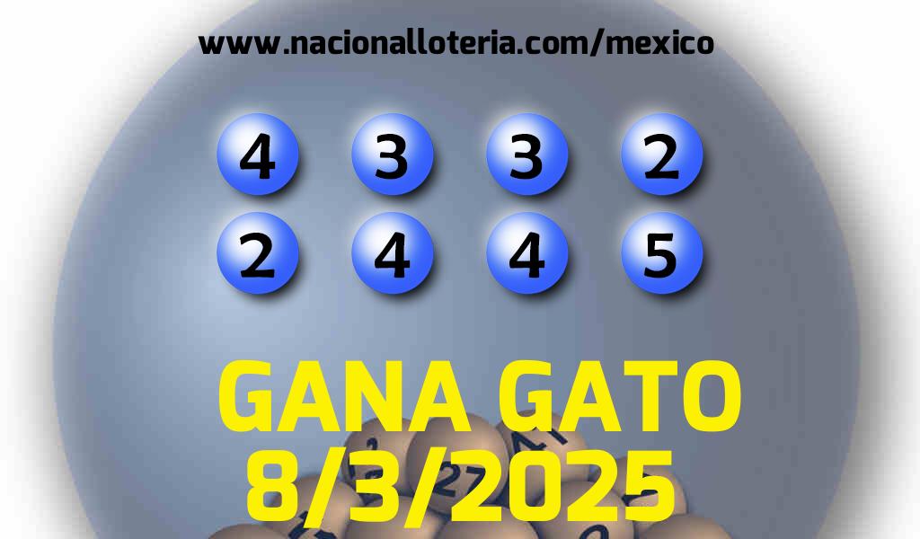 Resultados del Gana Gato del Sábado 8 de Marzo de 2025