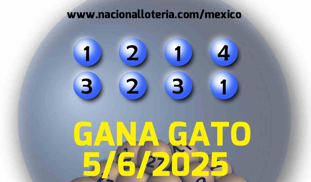 Resultados del Gana Gato del Jueves 5 de Junio de 2025