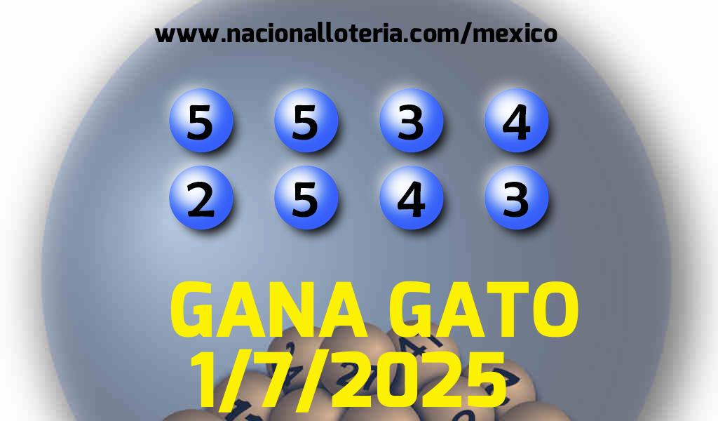 Resultados del Gana Gato del Martes 1 de Julio de 2025