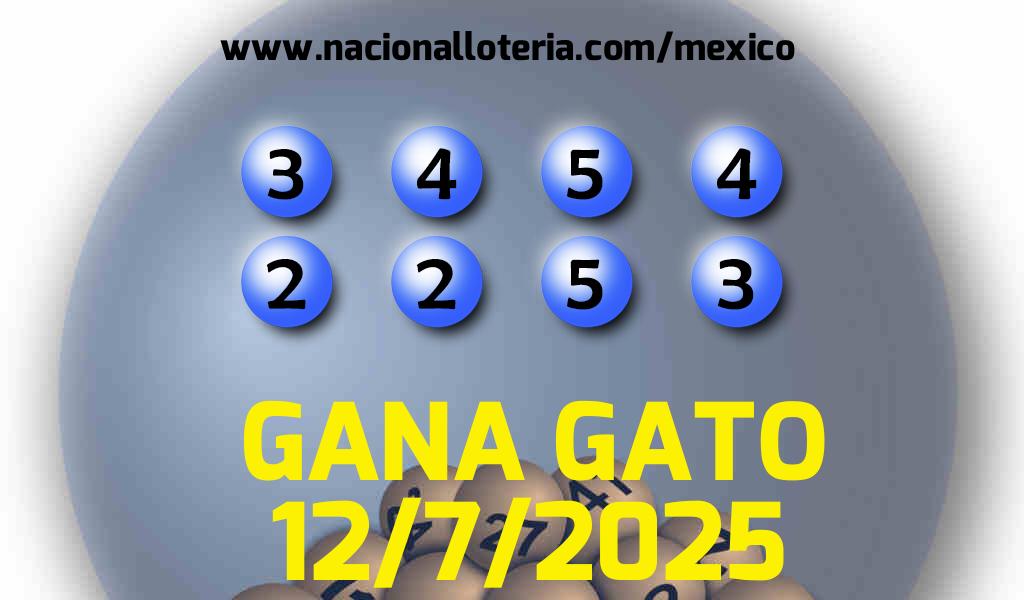 Resultados del Gana Gato del Sábado 12 de Julio de 2025