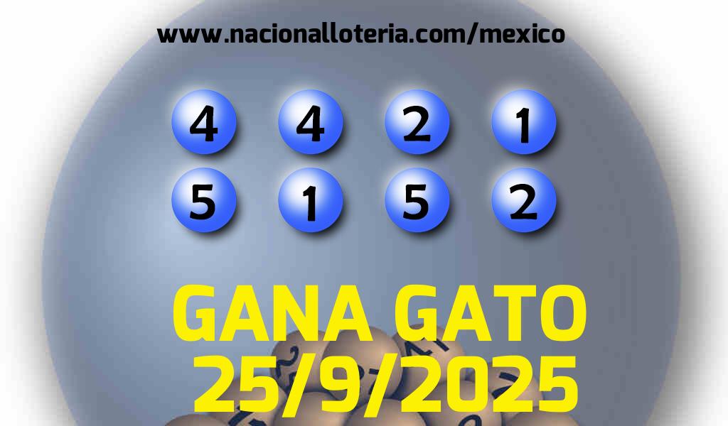 Resultados del Gana Gato del Jueves 25 de Septiembre de 2025