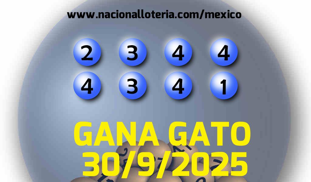 Resultados del Gana Gato del Martes 30 de Septiembre de 2025