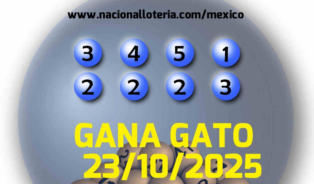 Resultados del Gana Gato del Jueves 23 de Octubre de 2025