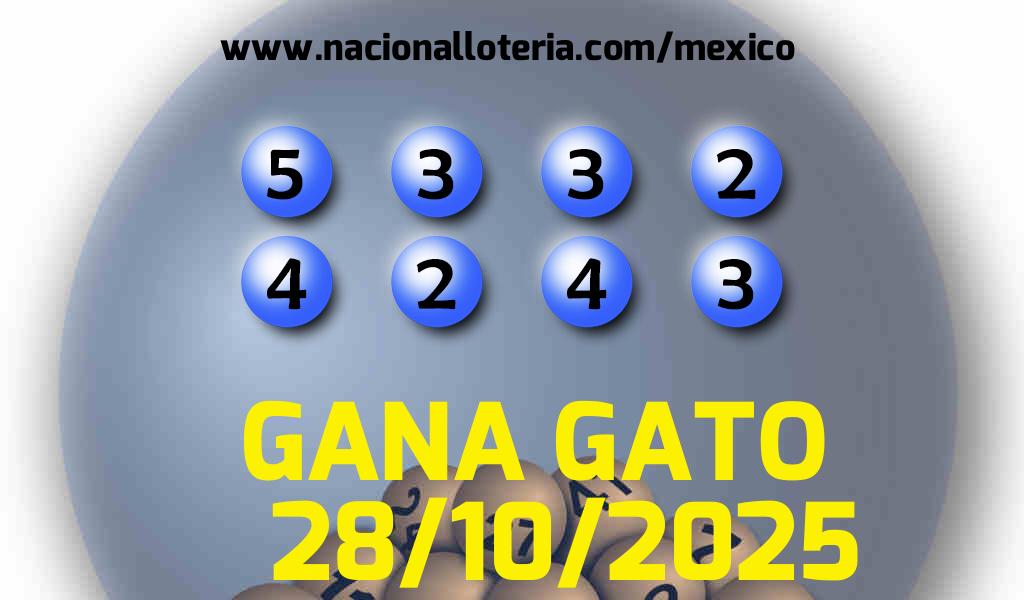 Resultados del Gana Gato del Martes 28 de Octubre de 2025