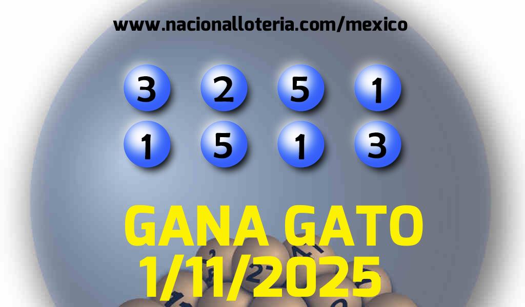 Resultados del Gana Gato del Sábado 1 de Noviembre de 2025