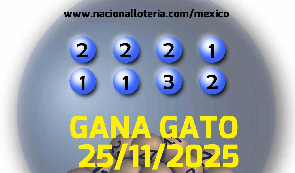 Resultados del Gana Gato del Martes 25 de Noviembre de 2025