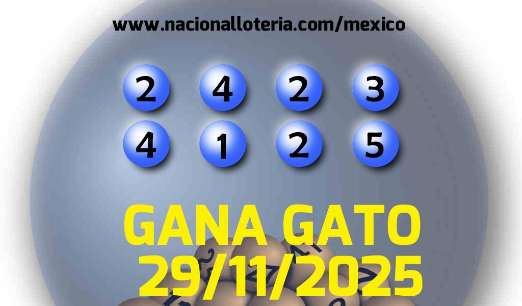 Resultados del Gana Gato del S&aacute;bado 29 de Noviembre de 2025