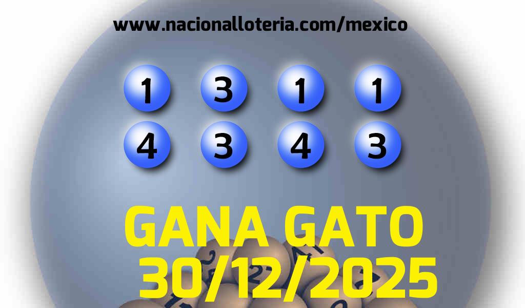 Resultados del Gana Gato del Martes 30 de Diciembre de 2025