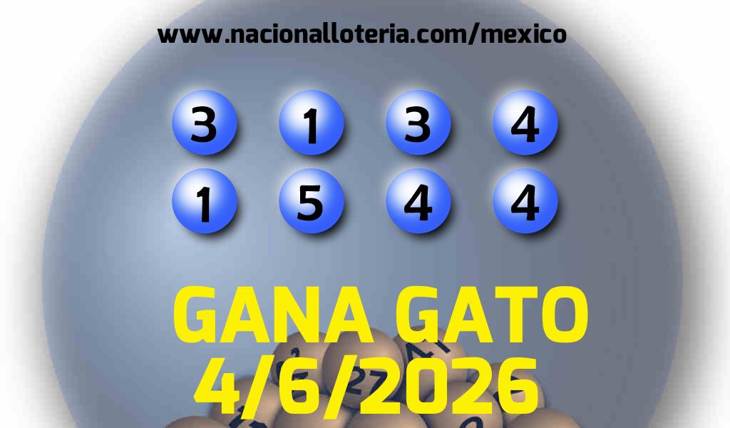 Resultados del Gana Gato del Jueves 4 de Junio de 2026