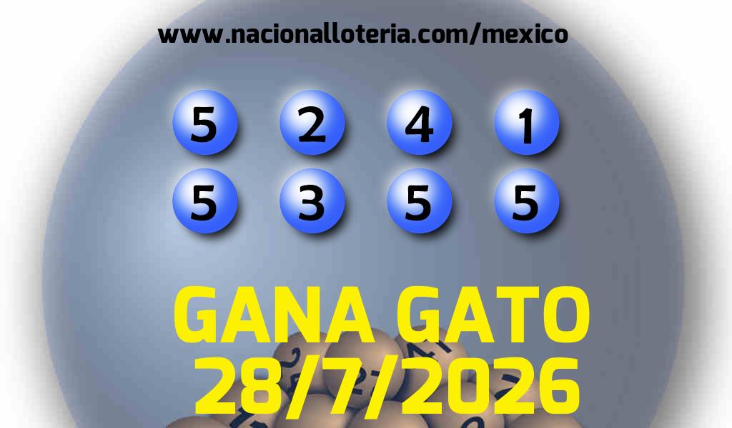Resultados del Gana Gato del Martes 28 de Julio de 2026