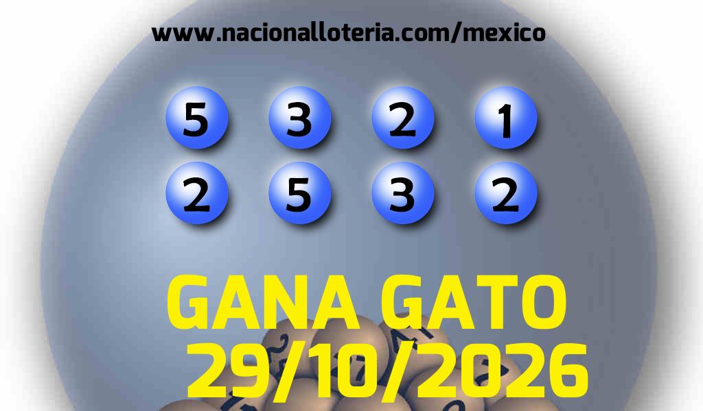 Resultados del Gana Gato del Jueves 29 de Octubre de 2026