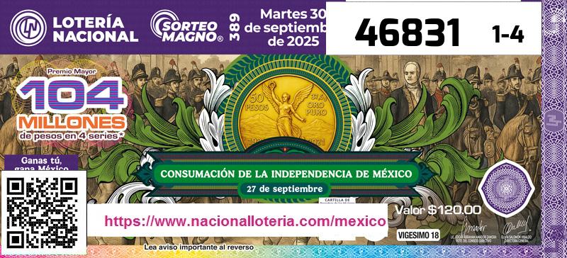 Premio Mayor de la Lotería del Martes 30 de Septiembre de 2025