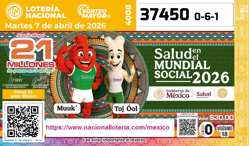 Premio Mayor de la Lotería del Martes 7 de Abril de 2026