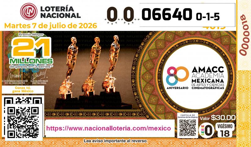 Premio Mayor de la Lotería del Martes 7 de Julio de 2026