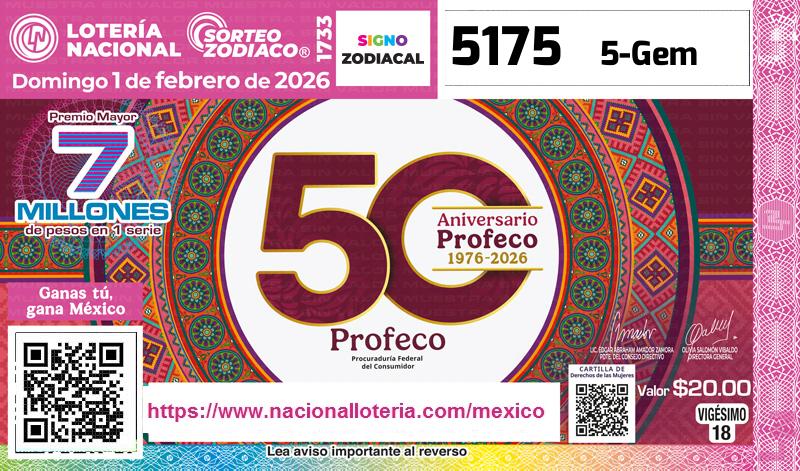 Premio Mayor de la Lotería del Domingo 1 de Febrero de 2026