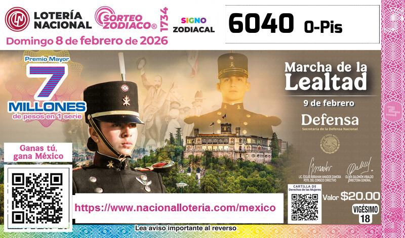 Premio Mayor de la Lotería del Domingo 8 de Febrero de 2026