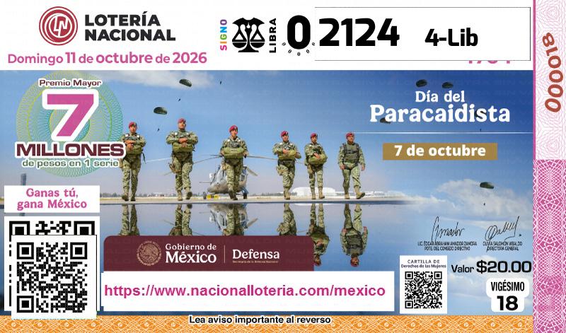 Premio Mayor de la Lotería del Domingo 11 de Octubre de 2026