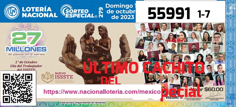 Último Sorteo Especial de la Lotería del Domingo 15 de Octubre de 2023