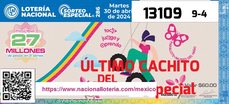 Último Sorteo Especial de la Lotería del Martes 30 de Abril de 2024