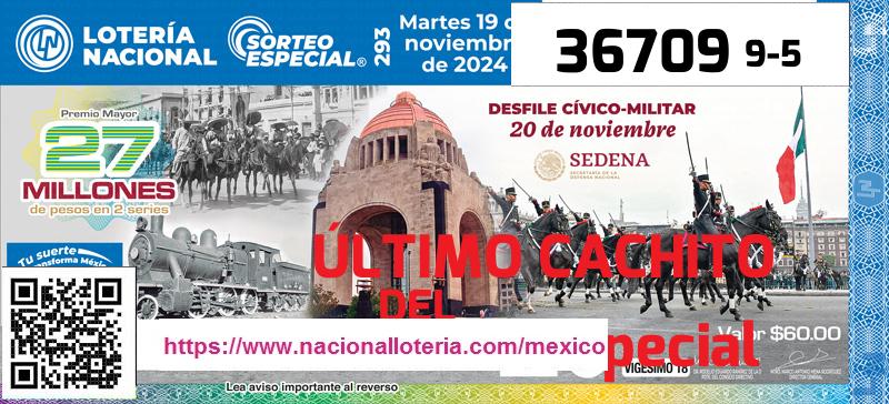 Cachito del último Sorteo Especial premiado en la Lotería Nacional del Martes 19 de Noviembre de 2024 Último Sorteo Especial de la Lotería del Martes 19 de Noviembre de 2024