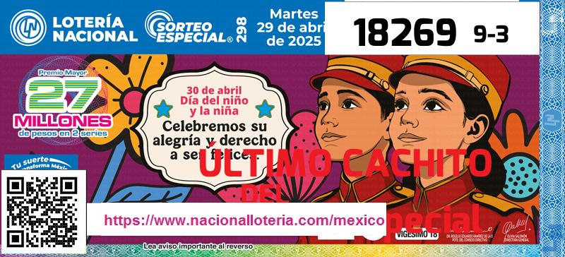 Último Sorteo Especial de la Lotería del Martes 29 de Abril de 2025