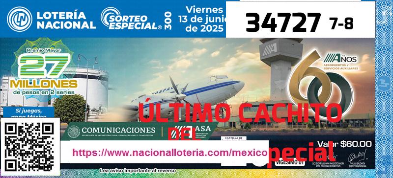 Último Sorteo Especial de la Lotería del Viernes 13 de Junio de 2025