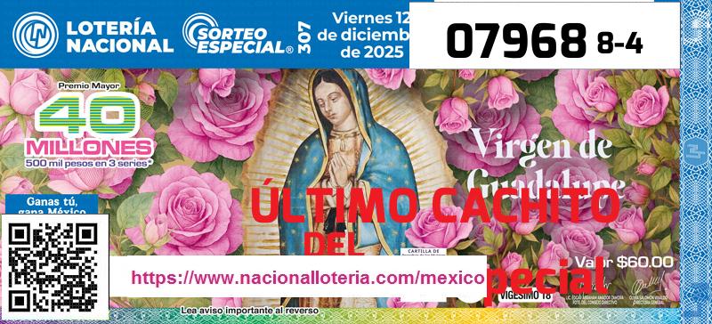 Cachito del último Sorteo Especial premiado en la Lotería Nacional del Viernes 12 de Diciembre de 2025 Último Sorteo Especial de la Lotería del Viernes 12 de Diciembre de 2025