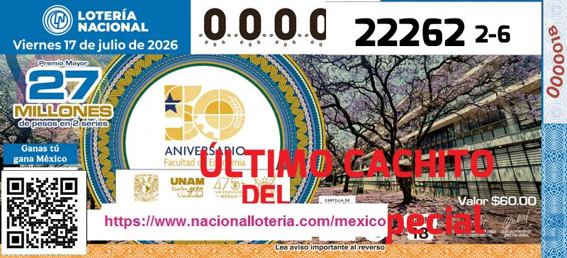 Cachito del último Sorteo Especial premiado en la Lotería Nacional del Viernes 17 de Julio de 2026 Último Sorteo Especial de la Lotería del Viernes 17 de Julio de 2026