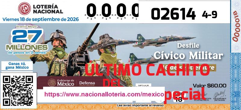 Cachito del último Sorteo Especial premiado en la Lotería Nacional del Viernes 18 de Septiembre de 2026 Último Sorteo Especial de la Lotería del Viernes 18 de Septiembre de 2026