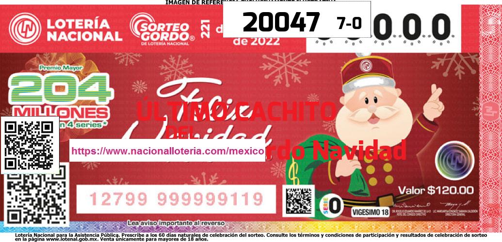 Último Sorteo Gordo Navidad de la Lotería del Domingo 25 de Diciembre de 2022