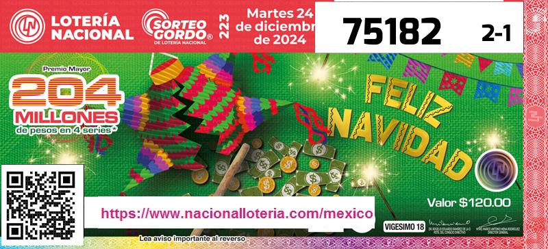 Último Sorteo Gordo Navidad de la Lotería del Martes 24 de Diciembre de 2024