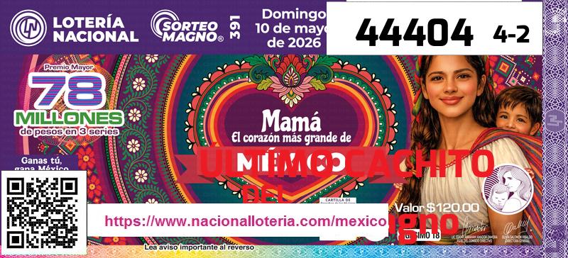 Cachito del último Sorteo Magno premiado en la Lotería Nacional del Domingo 10 de Mayo de 2026 Último Sorteo Magno de la Lotería del Domingo 10 de Mayo de 2026