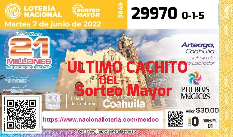 Último Sorteo Mayor de la Lotería del Martes 7 de Junio de 2022