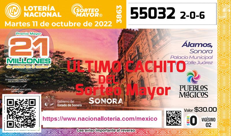 Último Sorteo Mayor de la Lotería del Martes 11 de Octubre de 2022