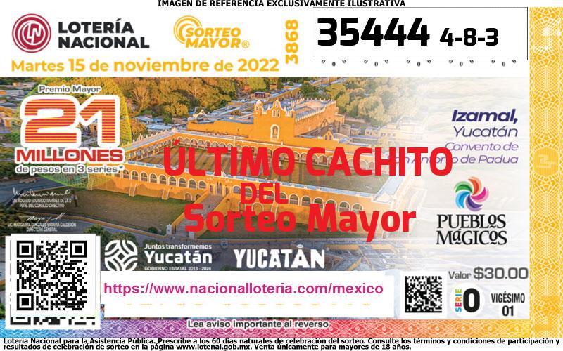 Último Sorteo Mayor de la Lotería del Martes 15 de Noviembre de 2022