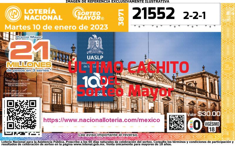 Último Sorteo Mayor de la Lotería del Martes 10 de Enero de 2023