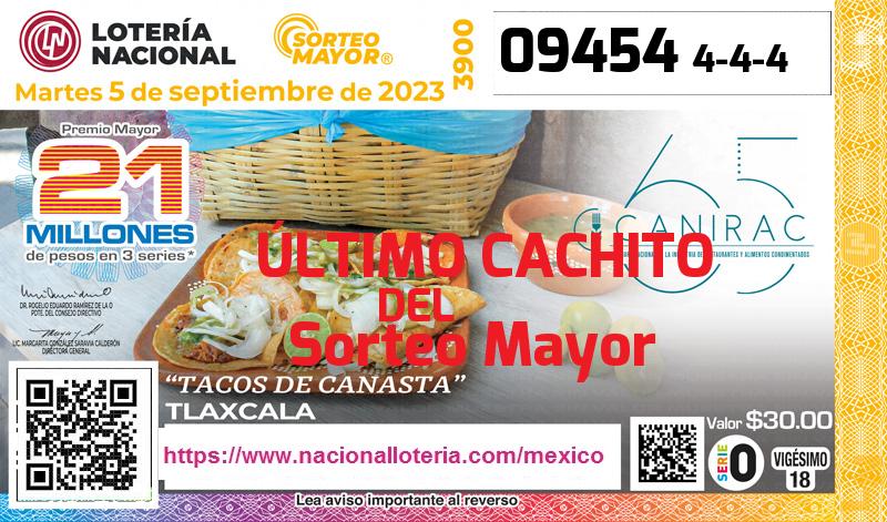 Último Sorteo Mayor de la Lotería del Martes 5 de Septiembre de 2023