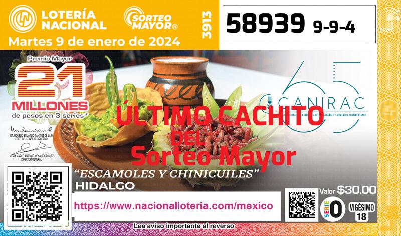 Último Sorteo Mayor de la Lotería del Martes 9 de Enero de 2024