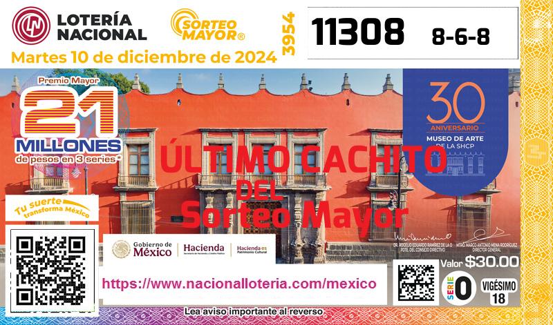 Último Sorteo Mayor de la Lotería del Martes 10 de Diciembre de 2024