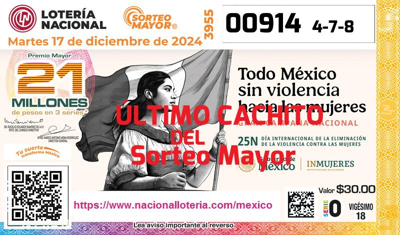 Último Sorteo Mayor de la Lotería del Martes 17 de Diciembre de 2024