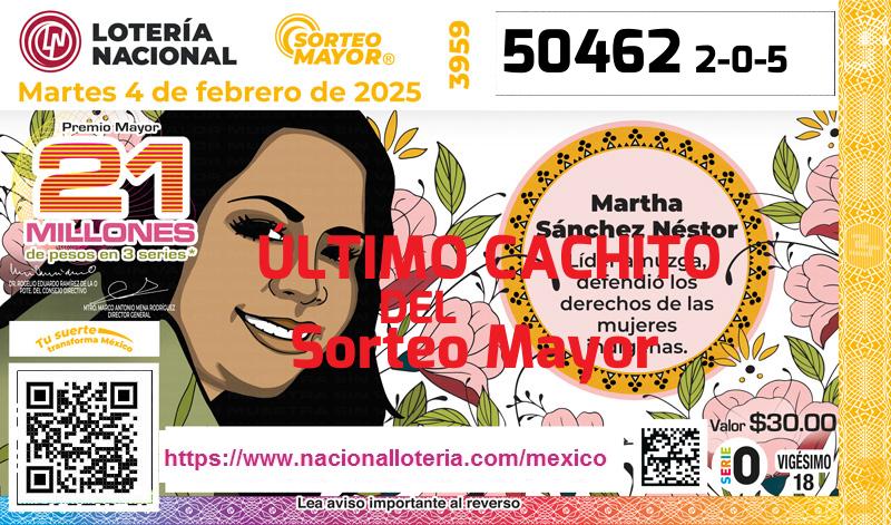 Último Sorteo Mayor de la Lotería del Martes 4 de Febrero de 2025