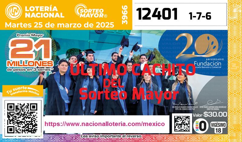 Último Sorteo Mayor de la Lotería del Martes 25 de Marzo de 2025