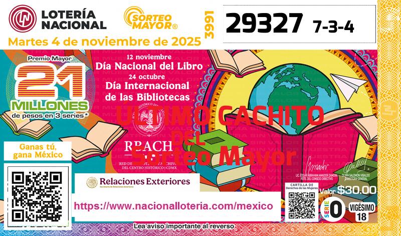 Último Sorteo Mayor de la Lotería del Martes 4 de Noviembre de 2025