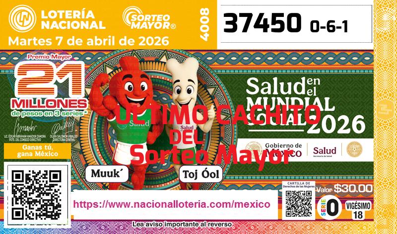 Último Sorteo Mayor de la Lotería del Martes 7 de Abril de 2026