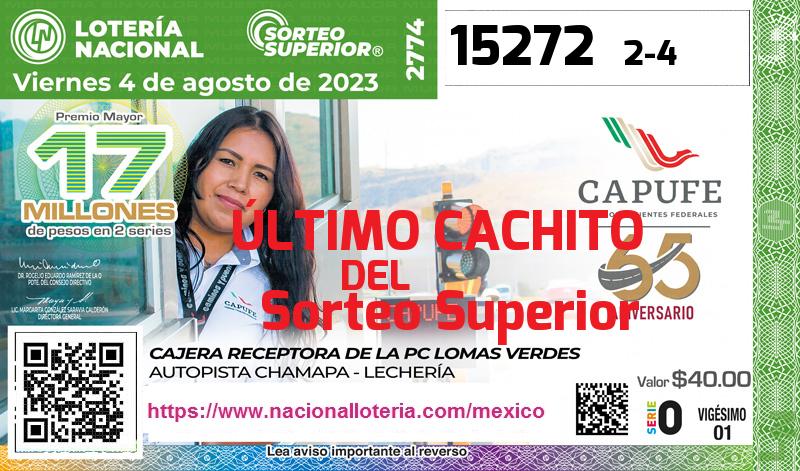 Último Sorteo Superior de la Lotería del Viernes 4 de Agosto de 2023