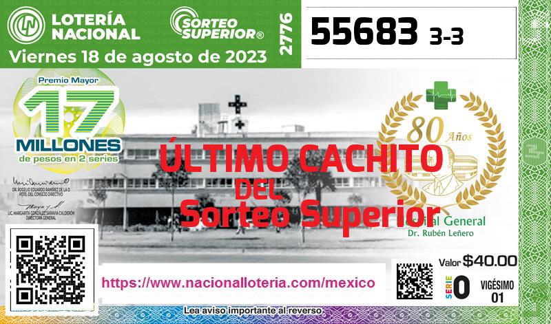 Cachito del último Sorteo Superior premiado en la Lotería Nacional del Viernes 18 de Agosto de 2023 Último Sorteo Superior de la Lotería del Viernes 18 de Agosto de 2023